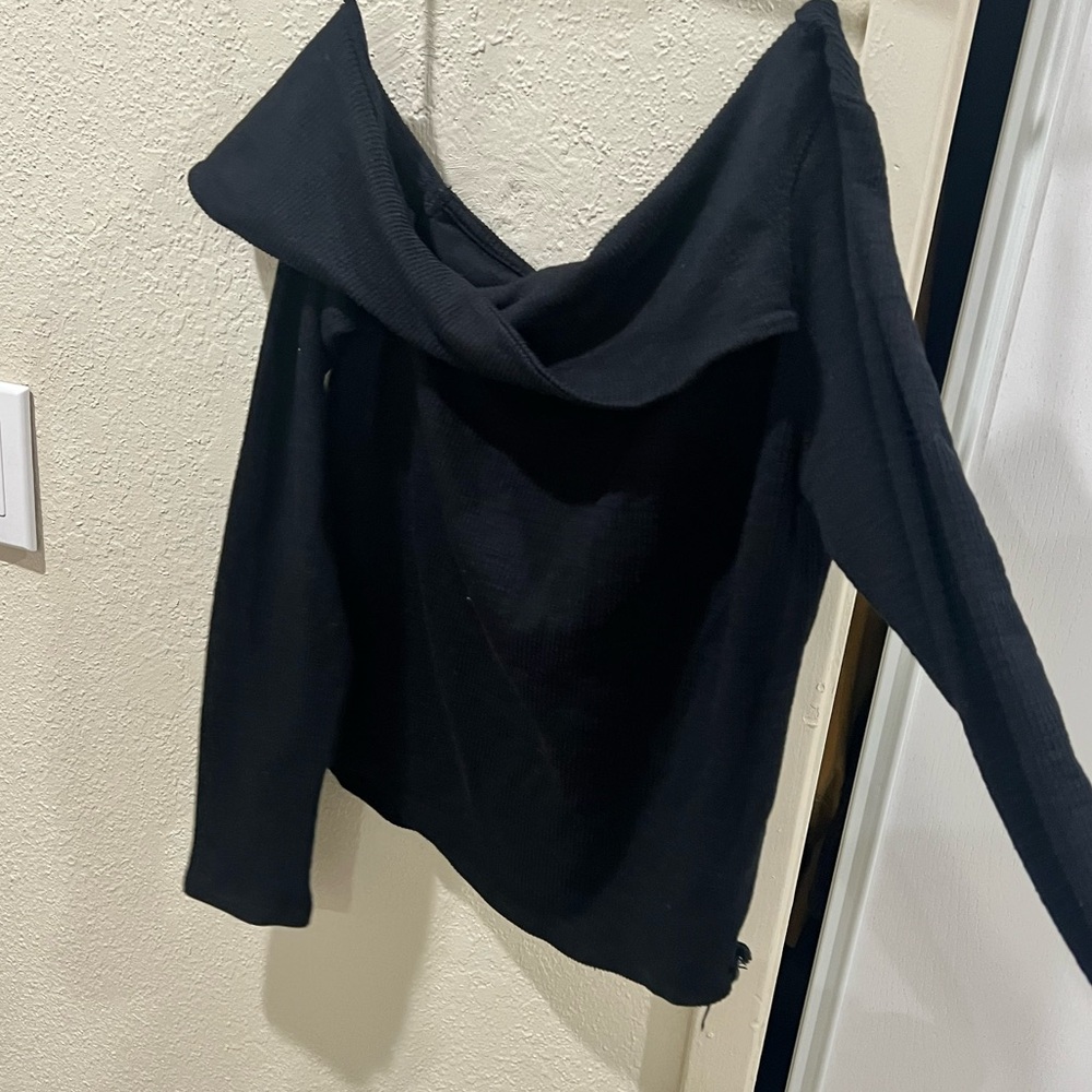 FREE PEOPLE ONE SHOULDER RIBBED LONG SLEEVE